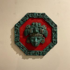 Vintage EL ARTE AZTEC 3D MAYAN Wall Plaque